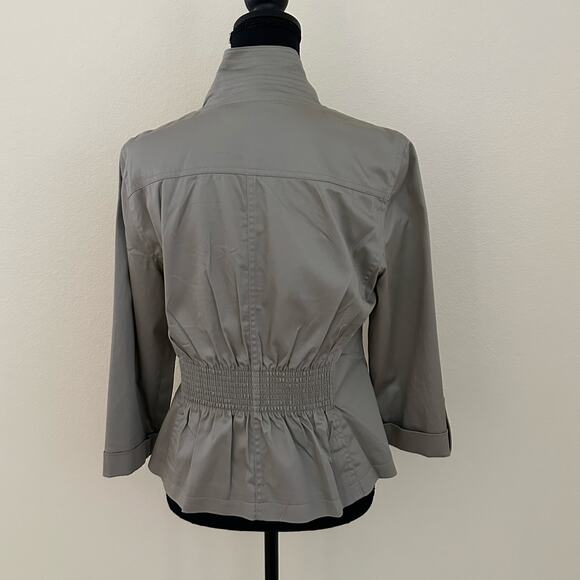 LIGHT Women Green Utility Lightweight Button Front Jacket Size S NWOT - Picture 3 of 8